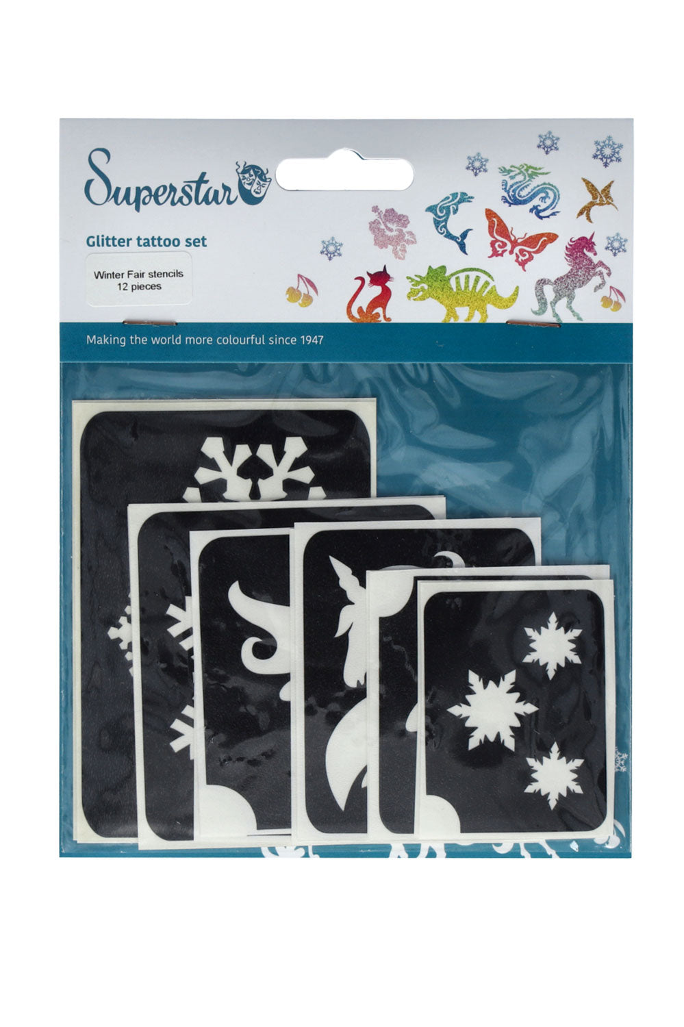 Winter Fair Glitter Tattoo Stencils (12 pcs) 98840