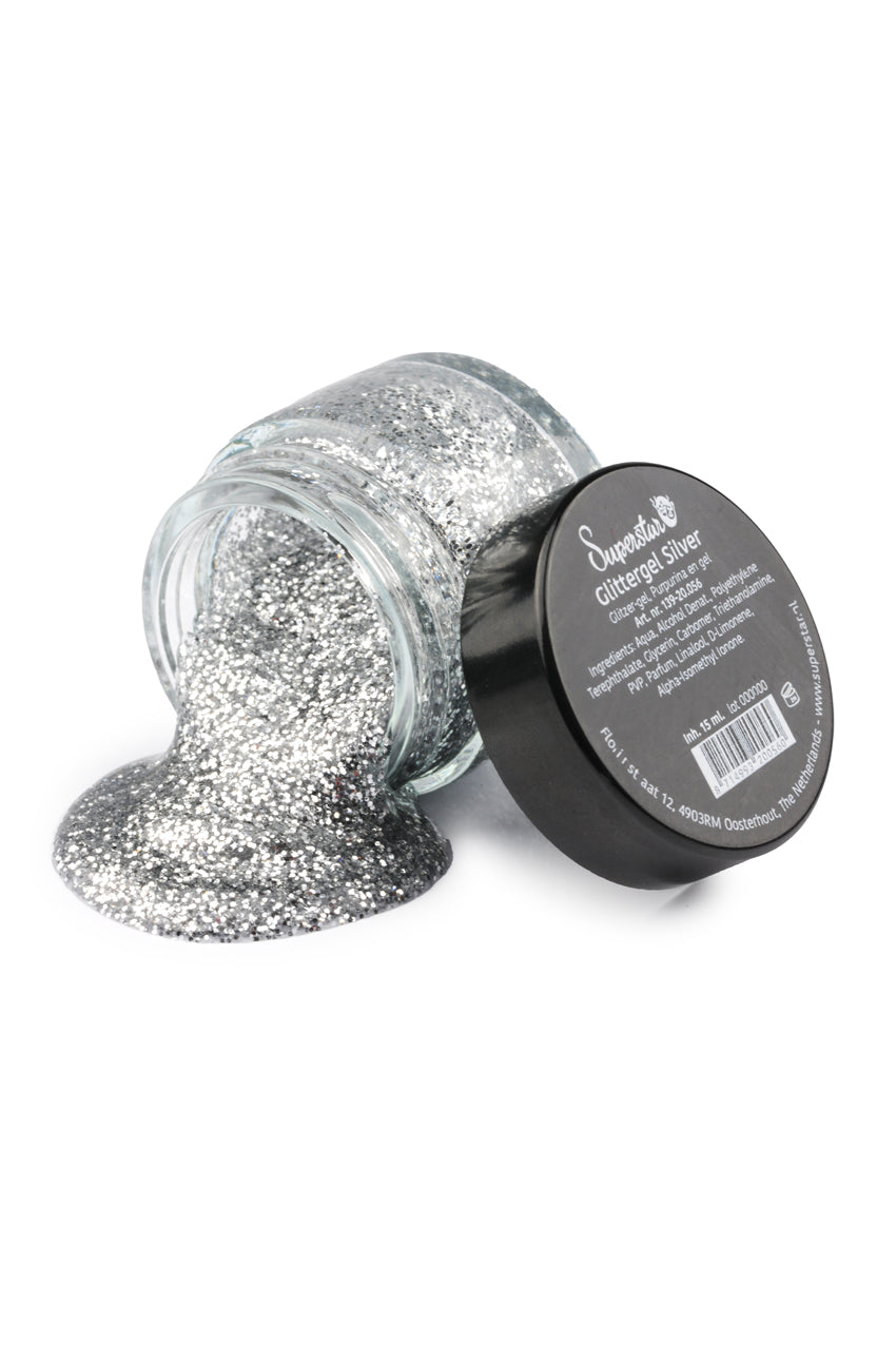 Gel superstar glitterzilver (huid&haar) 15 ml
139-20.056