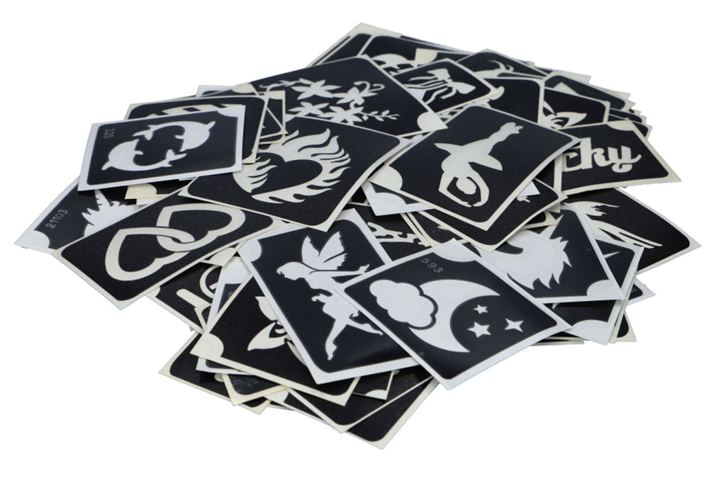 Big Mix XXL Glitter Tattoo Stencils (100 pcs) 98820