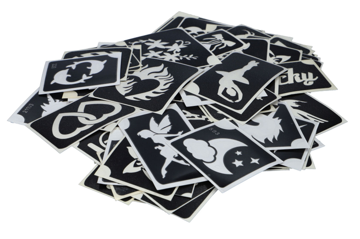 Big Mix XXL Glitter Tattoo Stencils (100 pcs) 98820