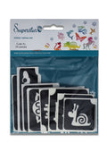 Glitter tattoo stencils XL Cute  24 pcs (98810 )