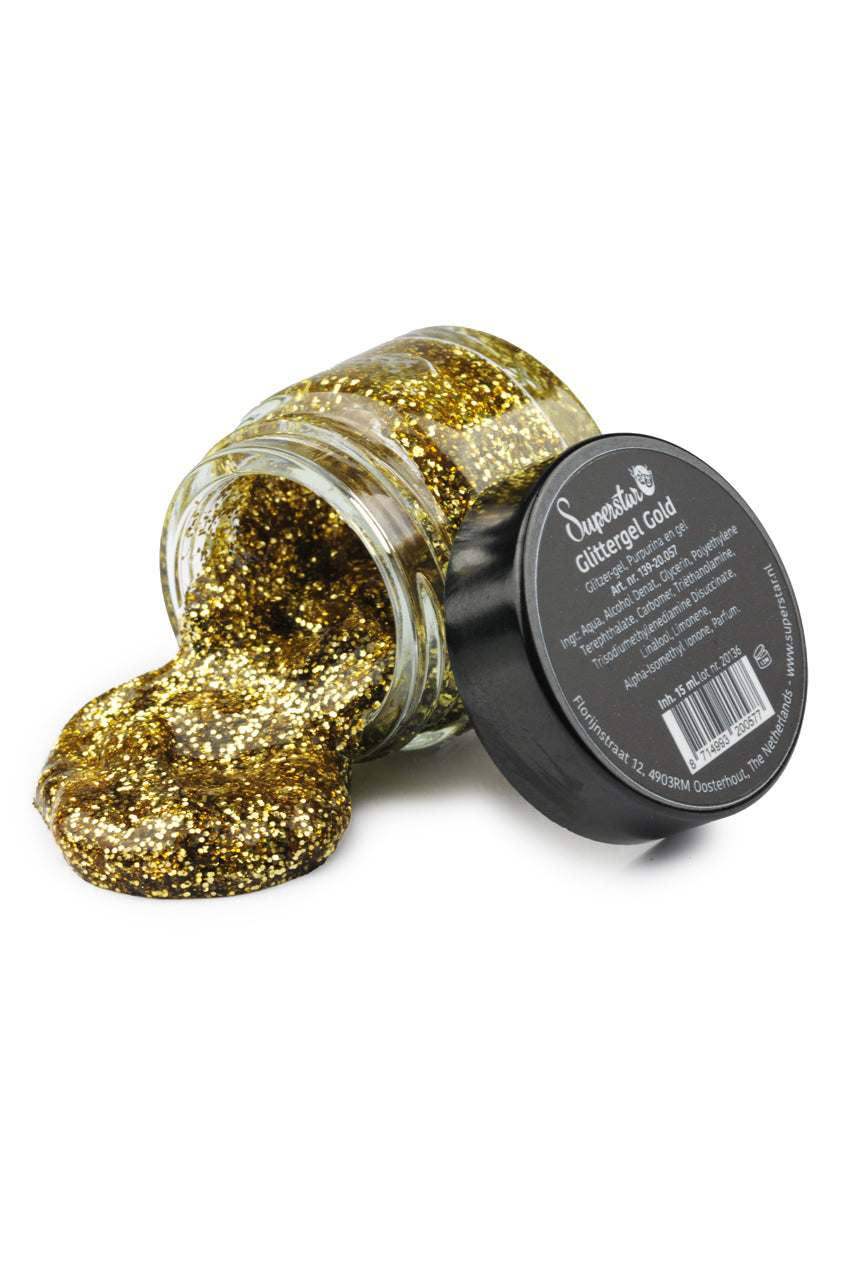 Gel superstar glittergoud (huid&haar) 15 ml
139-20.057