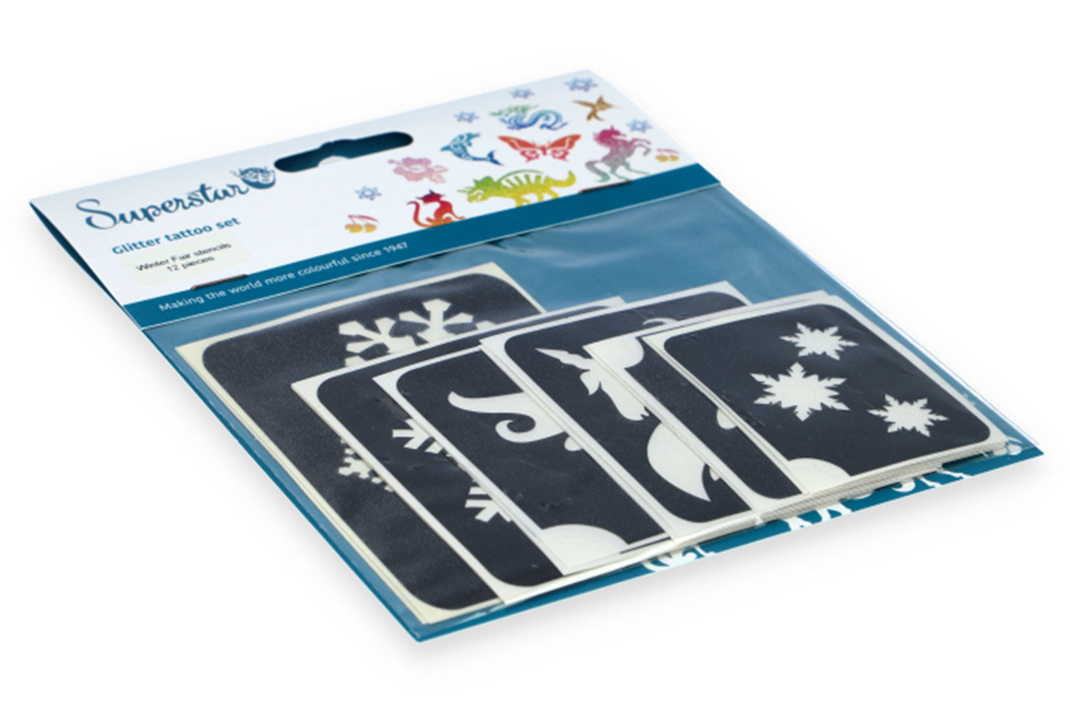 Winter Fair Glitter Tattoo Stencils (12 pcs) 98840