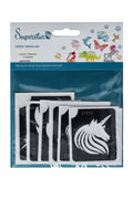 Glitter tattoo stencils Unicorn 12 pcs (98806 )