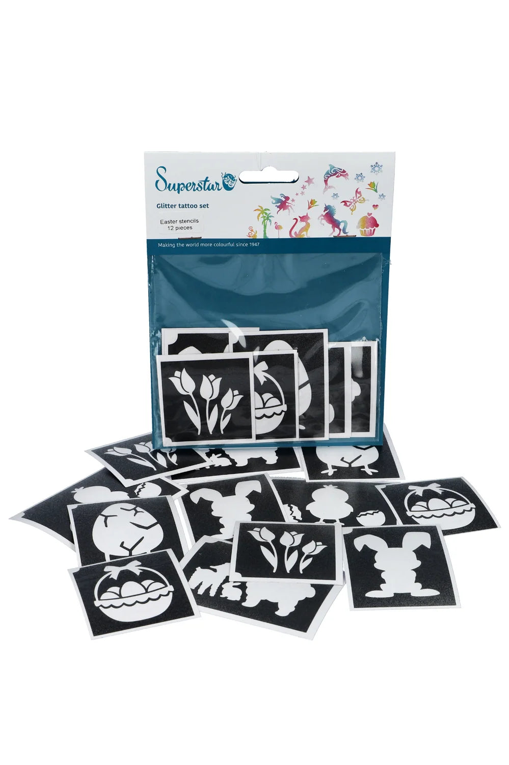 Easter Glitter Tattoo Stencils (12 pcs) 98818