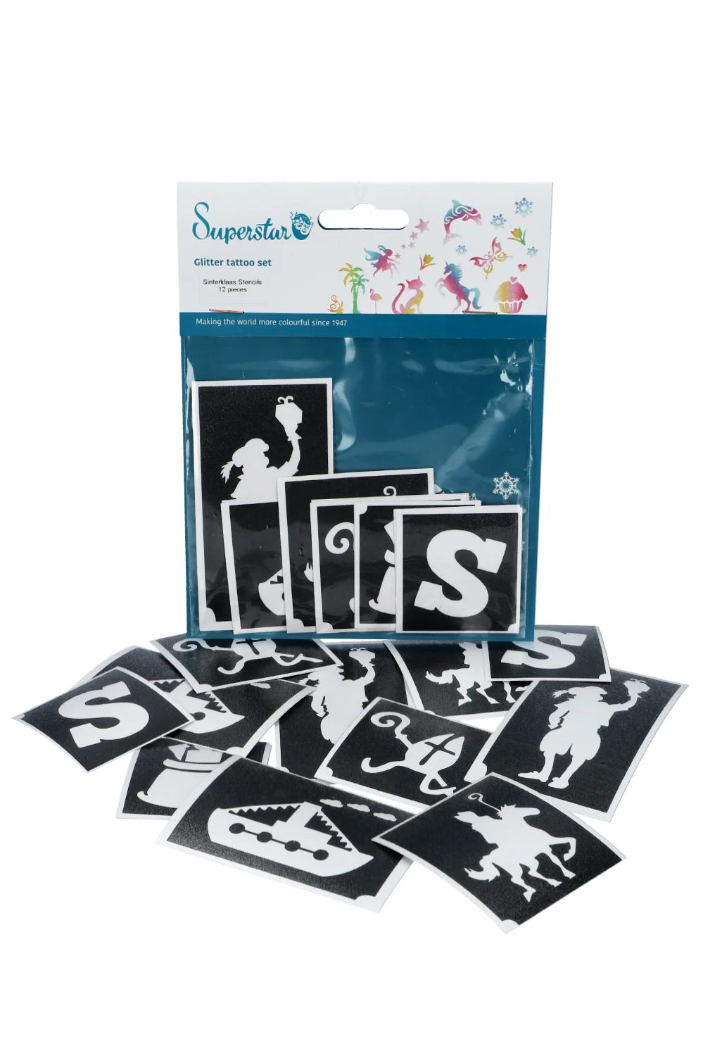 Sinterklaas Glitter Tattoo Stencils (12 pcs) 98817