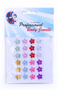 PXP Professional Colours Decoratiestickers 24 bloemetjes 10 mm ass kleuren op kaart