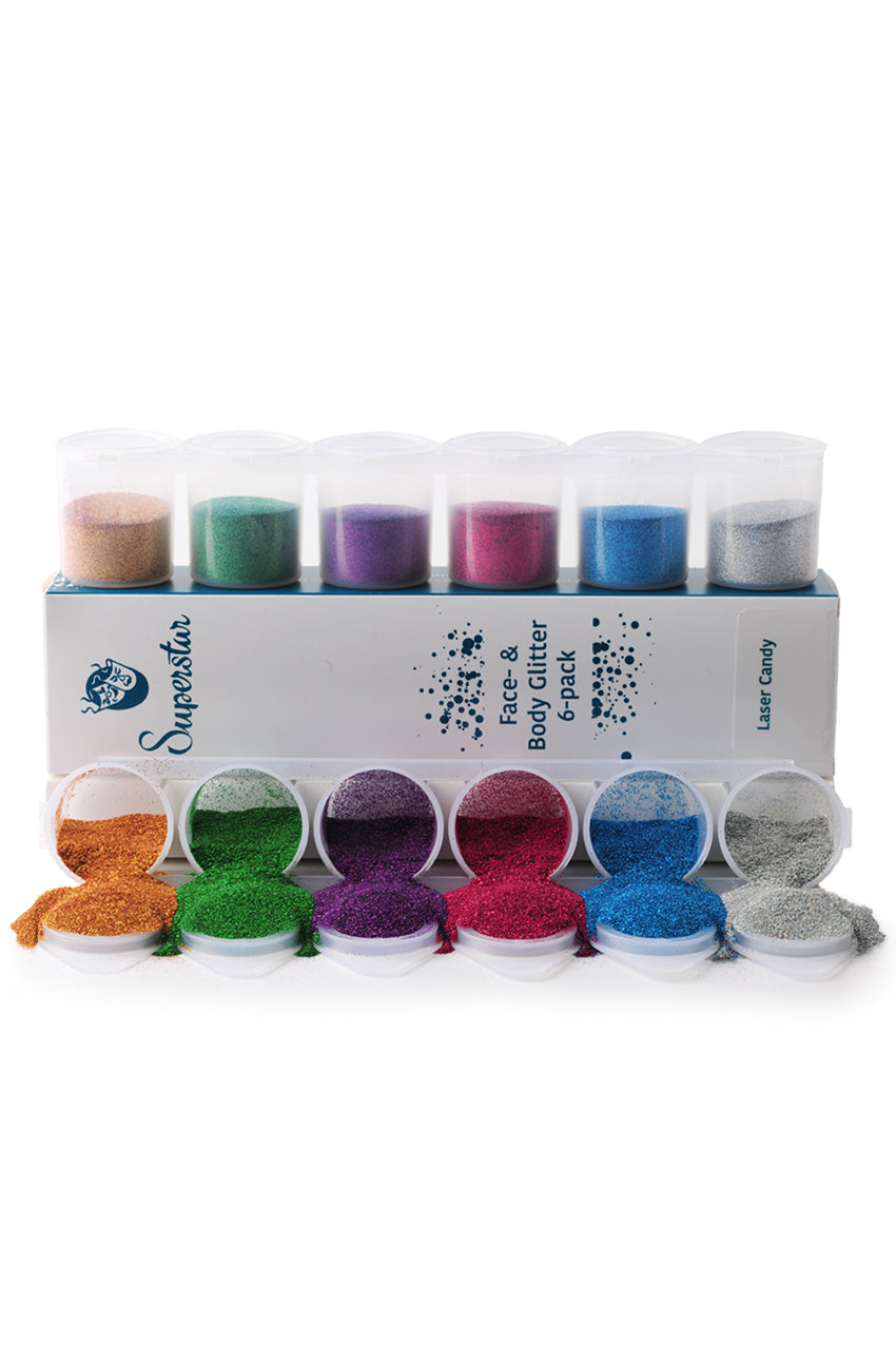 Laser Candy Fine Glitter Mix 6-pack 90 ml 98983