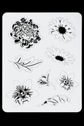 TattooPro Pretty Flowers Airbrush stencil