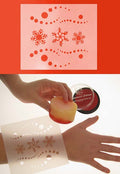 PXP stencil snow flakes and snowballs
