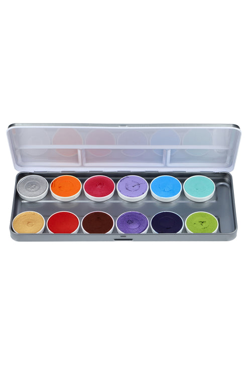 Aqua Face - and Bodypaint 
palet 12 colours Syllie Faces 
by Syl Verberk 
139-63.11