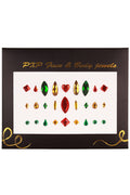 PXP Face & Body jewel Shapes in Red, Gold and Green