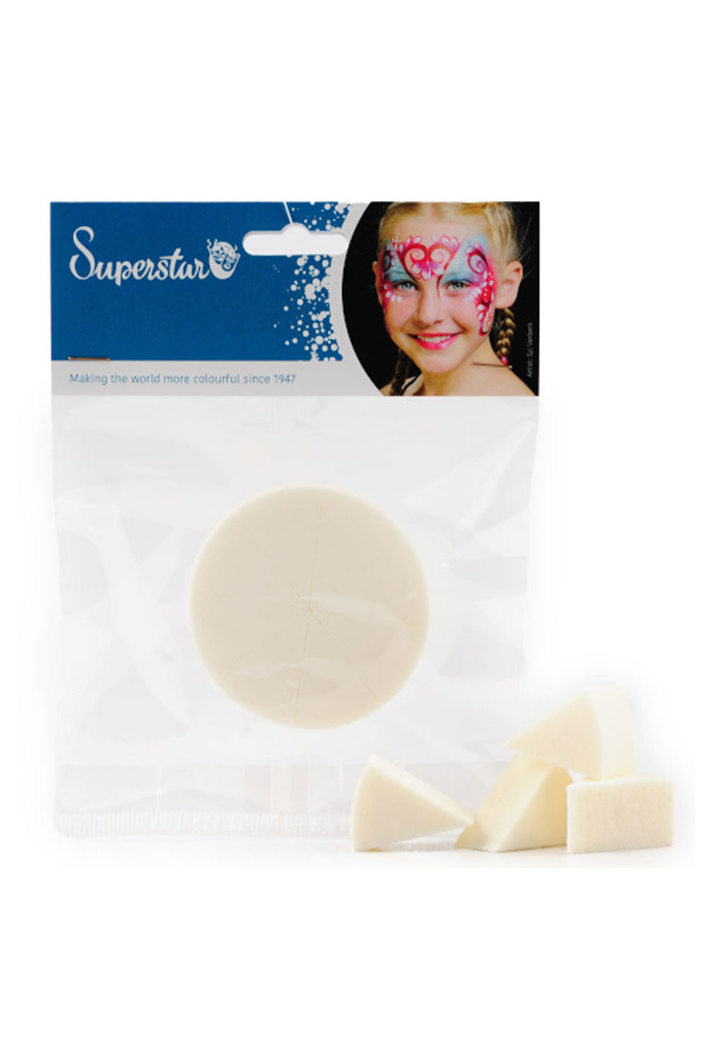 Latex grimeer sponsje 
Superstar (8 driehoekjes) 
139-09.2