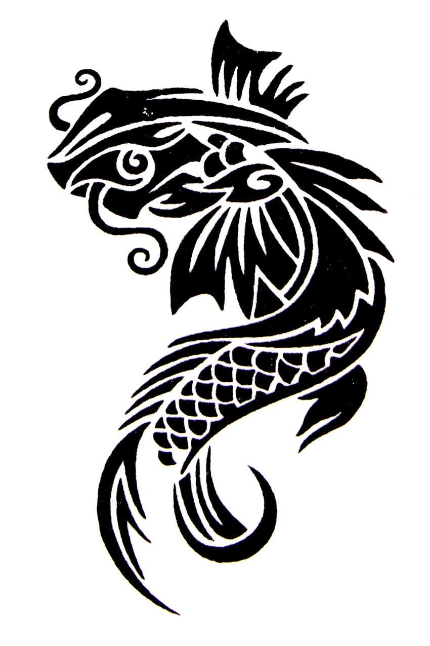 QuickTattoo glitter sjabloon Vis