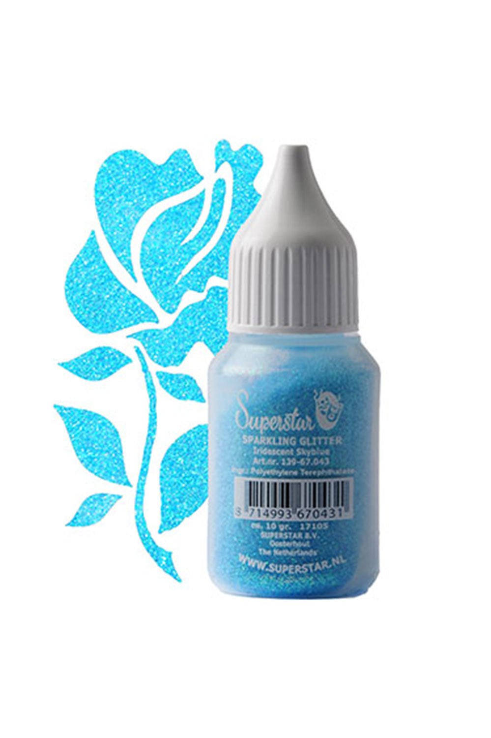 Superstar Sparkling 
glitter iridescent skyblue 
139-67.043