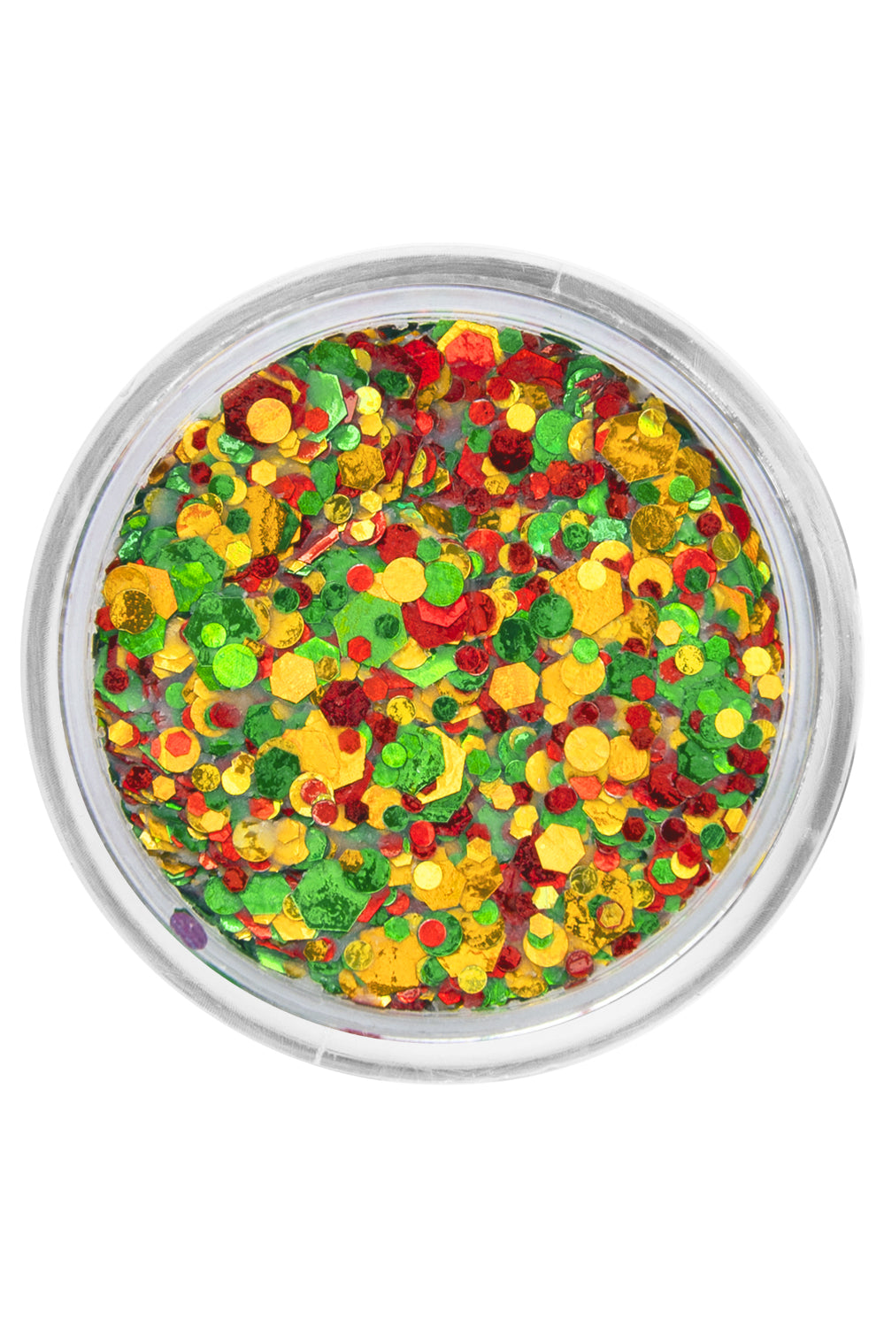 PXP pressed chunky glitter cream red-yellow-green 10 ml