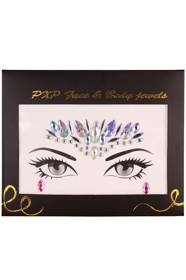 PXP Face & Body jewel Crown & Pink Teardrops