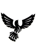 QuickTattoo glitter sjabloon vliegende vogel